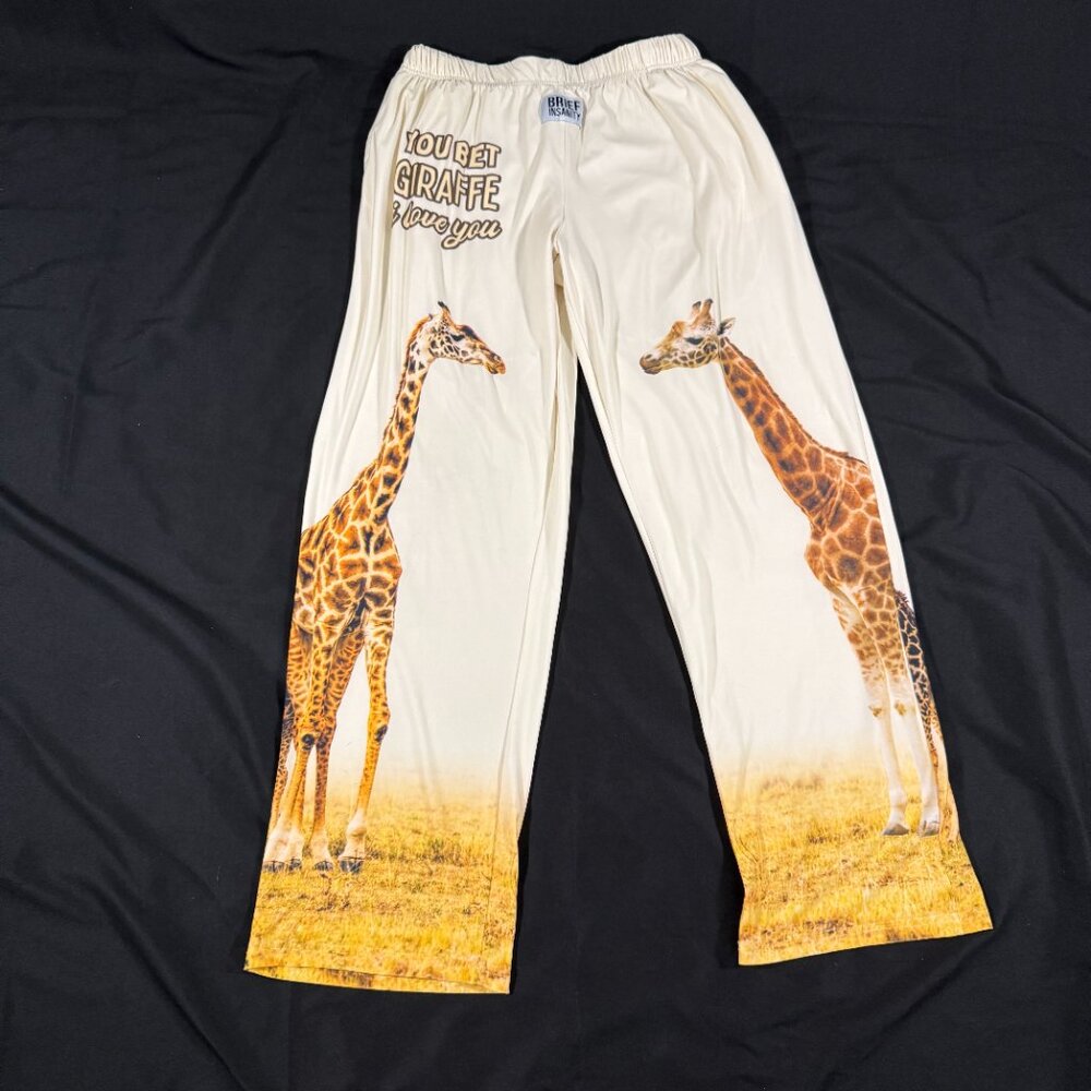 American Mills Brief Insanity "You Bet Giraffe I Love You” Lounge Pants M